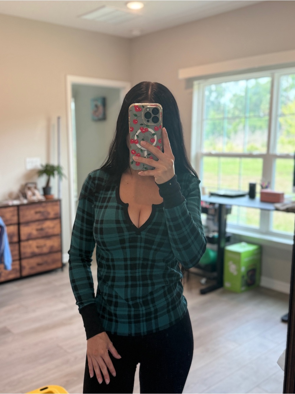 Victoria's Secret Thermal Henley Long-Sleeve Top